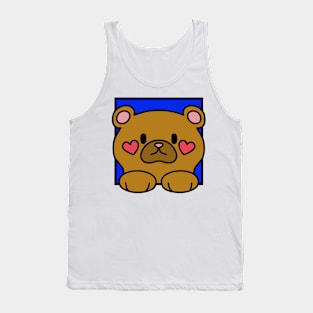 Love Cuddle Bear Baby Blue Tank Top